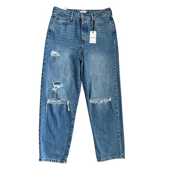 Forever 21 Boyfriend Mid-Rise Button Fly Relaxed Slim Leg Medium Wash Size‎ 28 - Picture 1 of 8